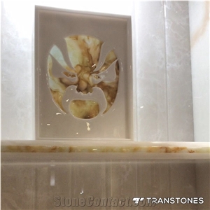 Customized Size Artificial Translucent Yellow Onyx Sheet