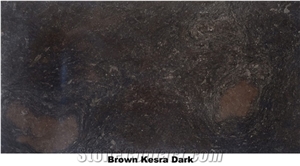 Brown Kesra Dark Limestone Tiles and Slabs, Tunisia Brown Limestone