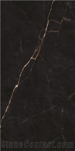China Foshan Black Marble Stone Look Tiles Ceramic Slabs