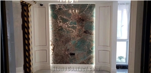 Brazil Amazon Green Marble Slab Wall Tile Bookmatched