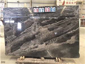 China Fantasy Black Marble Slab Wall Flooring Tile