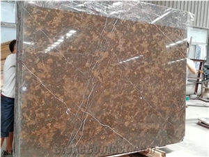 China Golden Coffee Marble Slab Wall Flooring Tiles