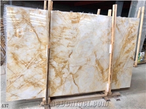 China Golden Silver Marble Slab Wall Flooring Tile Bookmatch