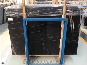 China Laurent Black Marble Slab Wall Flooring Tiles