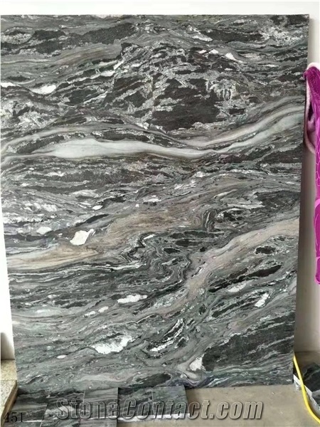 China Multicolor Gold Marble Slab Wall Floor Tile Bookmatch