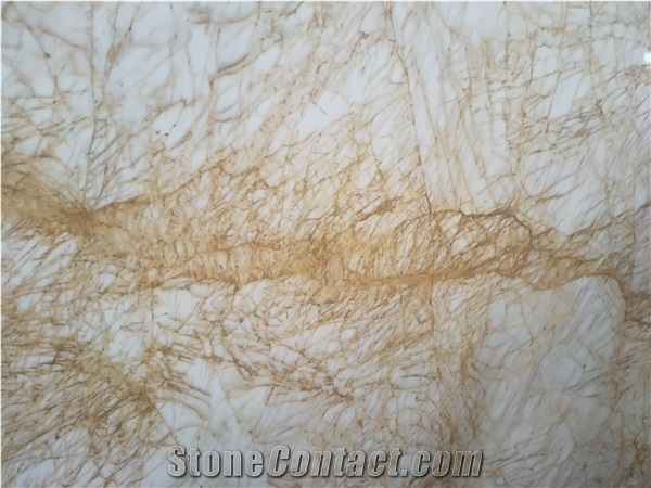 China Spider Golden Marble White Slabs & Tiles