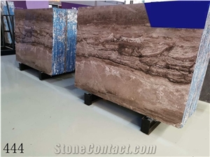 China Tino Brown Marble Slab Wall Flooring Bookmatched Use