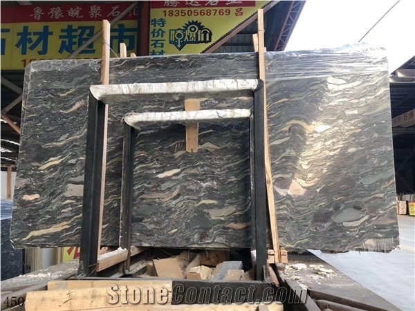 China Verde Malachite Marble Slab Wall Flooring Tiles