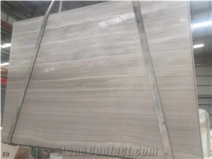 China White Wood Marble Slab Wall Floor Tiles Project Meet