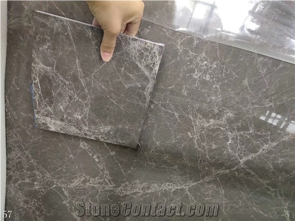 Hermes Gray Marble Quality Slab Tile Turkey Uniform Mesh