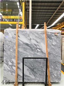 Italy Flake Grey Marble Slab Wall Flooring Kitchen Tile Use