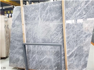 Italy Ice Grey Marble Slab Tile Walling Stair Skiting Design