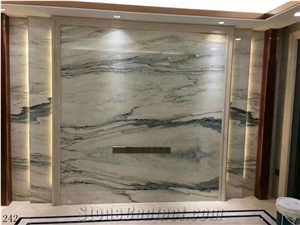 Phoenix Marble White with Black Grain Slab Walling Tile