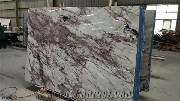 Turkey Incense Plum Marble Slab Walling Flooring Tile Use