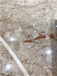Turkey Rosalia Light Marble Slab Wall Flooring Tiles