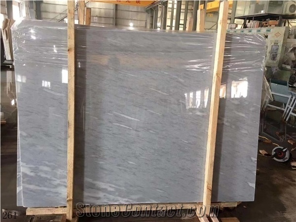 Venice Grey Marble Slab Tiles Bookmatched Decorition Use