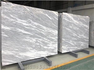 Venice Grey Marble Slab Tiles Bookmatched Decorition Use