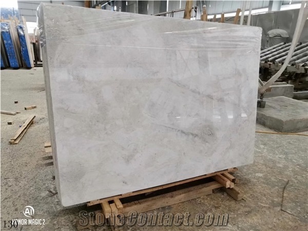 Yabo White Marble Elegant Slab Tile Walling Flooring Design