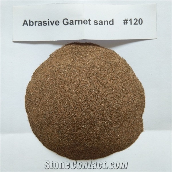 Abrasive Garnet Sand 120 Mesh Grits Waterjet Cut Polishing
