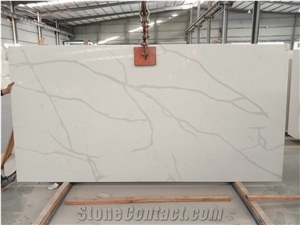 New Calacatta White Quartz Stone for Countertop