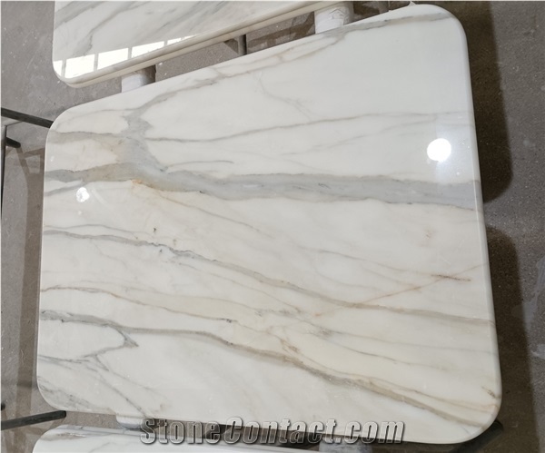 Calacatta Gold Natural Marble Stone Square Table Tops