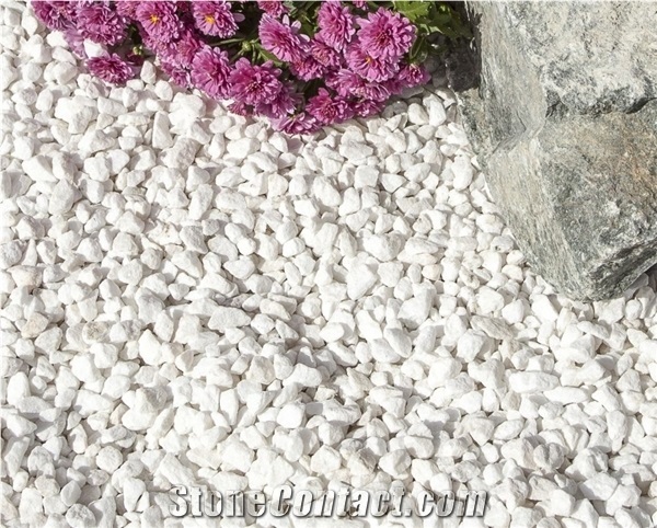 Crushed Stone White Chips Stone for Landscaping