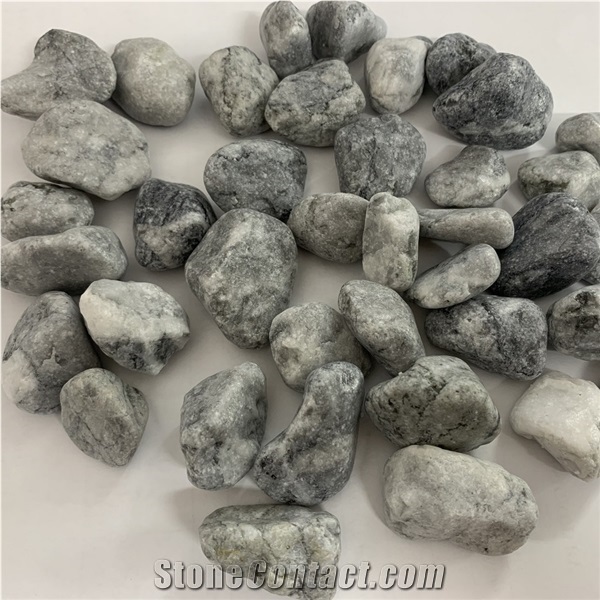 Eye-Catching Color White Pebble Stone for Decoration