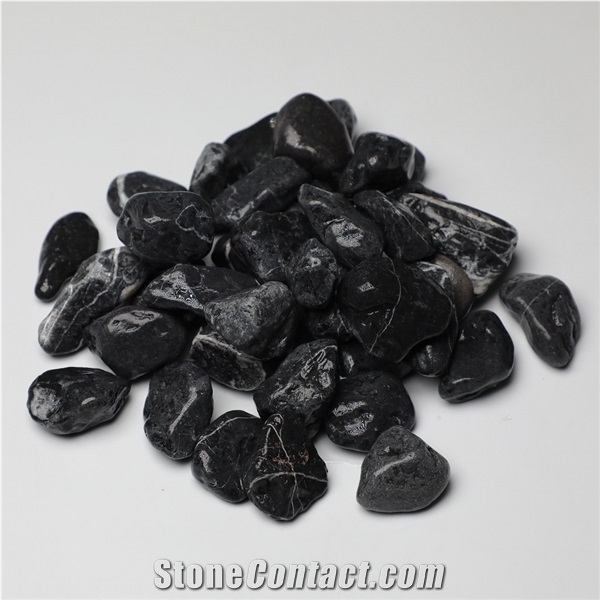 High Quality Black Tumbled Pebble Vietnam Origin