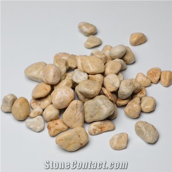 High Quality Yellow Color Tumbled Pebble Stone