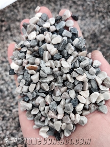 Round Gravel Stones Mini Size Gray Color