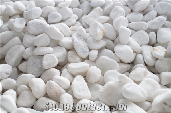 Snow White Round Pebble Stones