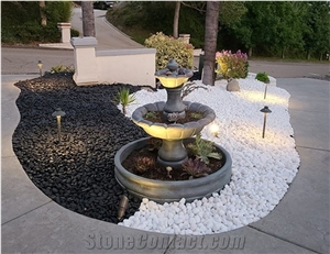Tumbled Black Pebbles for Landscaping Garden Decoration