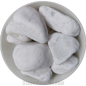 Washed Tumbled Himalaya White Pebble Stone