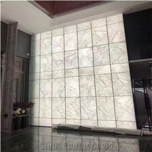 Natural Stone White Onyx Slabs Backlight for Decoration