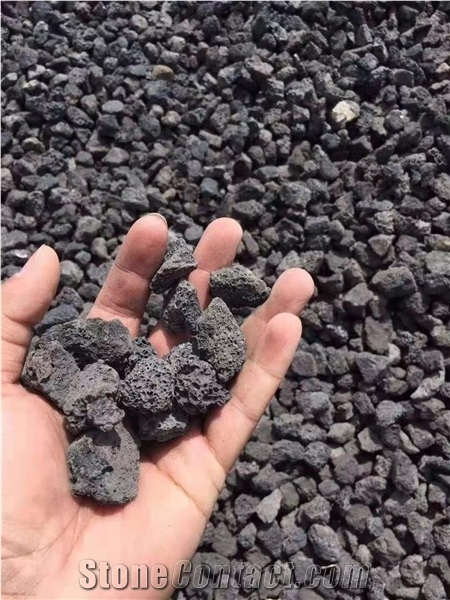 Black Lava Stone Pebble Garden Cobbles
