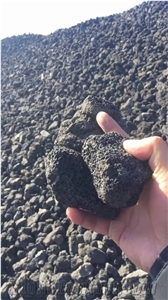 Black Lava Stone Pebbles Walkway