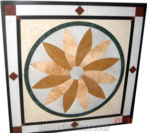Composited Marble Waterjet Medallion