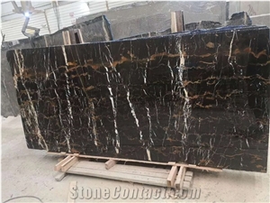 Afghanistan Portoro Gold Black Marble Slabs,Wall Tiles