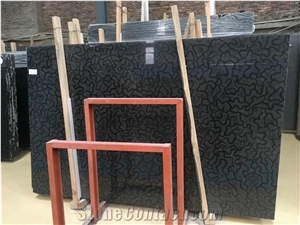Cheap Black Oracle Marble Slabs Wall Covering Tiles