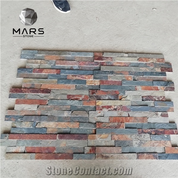 Cheap Natural Rusty Slate Stone Wall Cladding Panel