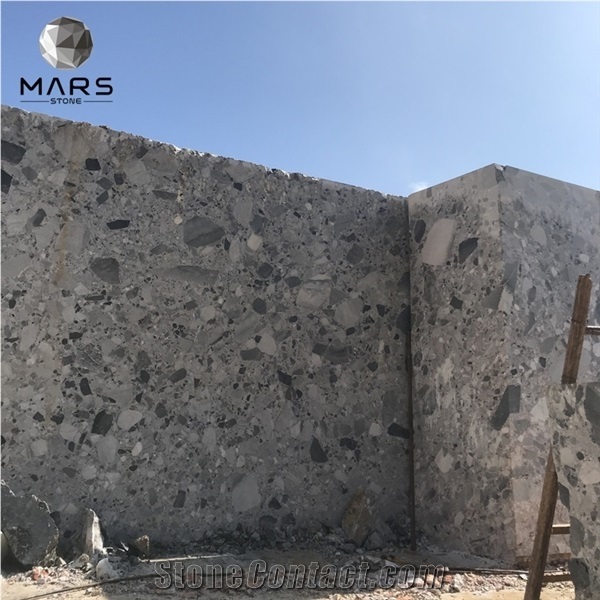 China Grey Marble Stone Natural Cobico Marble Big Flower