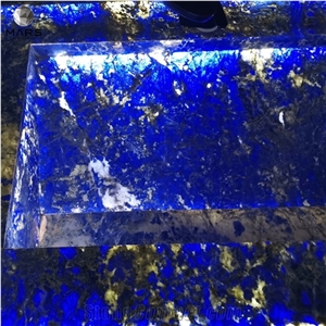 Dark Crystal Blue Marble Stone Luxury Cloisonne Vanity Tops