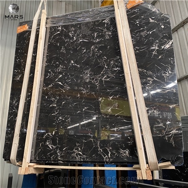 Factory Supply Discount Price Black Ice Flower Marble