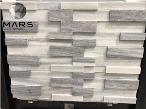 Grey Quartzite Stacked Stone Exterior Wall Veneer Panels