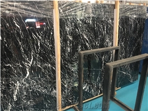 Italian Black Flower Vein Marble Slabs,Wall Tiles Skirting