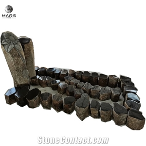 New Design Custom Germany Type Natural Basalt Tombstone
