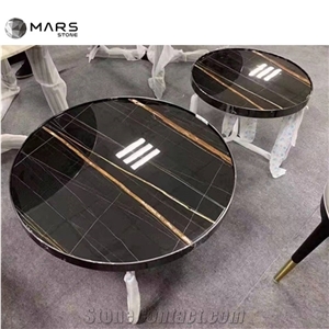 Sahara Noir Dorato Marble Nero Laurent Black Gold Tunisi