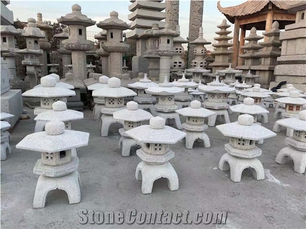 Carved Stone Sculpture Japanese Stlye Lanterns Jn-001