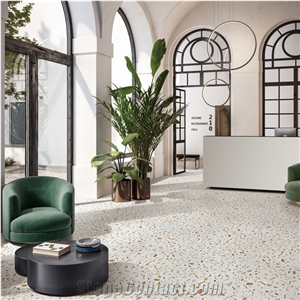 Terrazzo Wall Application Covering Floor Tile
