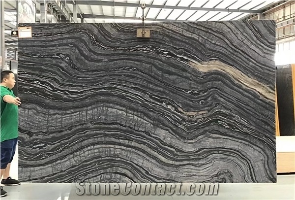 Black Wooden Vein Marble for Walling Tile